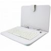 Чехол с клавиатурой для планшетов 10" дюймов (микро USB)  Белый